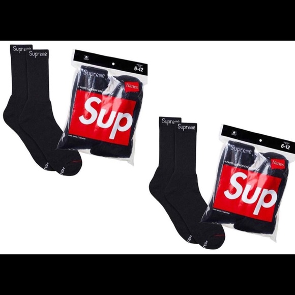 hanes x supreme socks